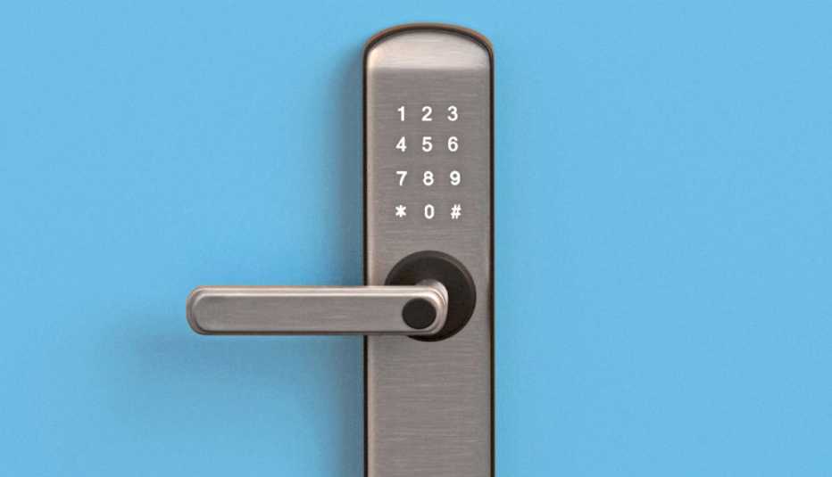 Cerradura de puerta inteligente con teclado numerado