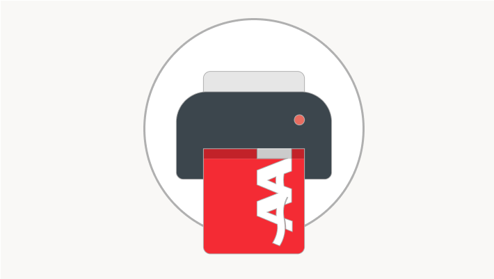 Icono de la tarjeta de beneficios para socios de AARP impresa.