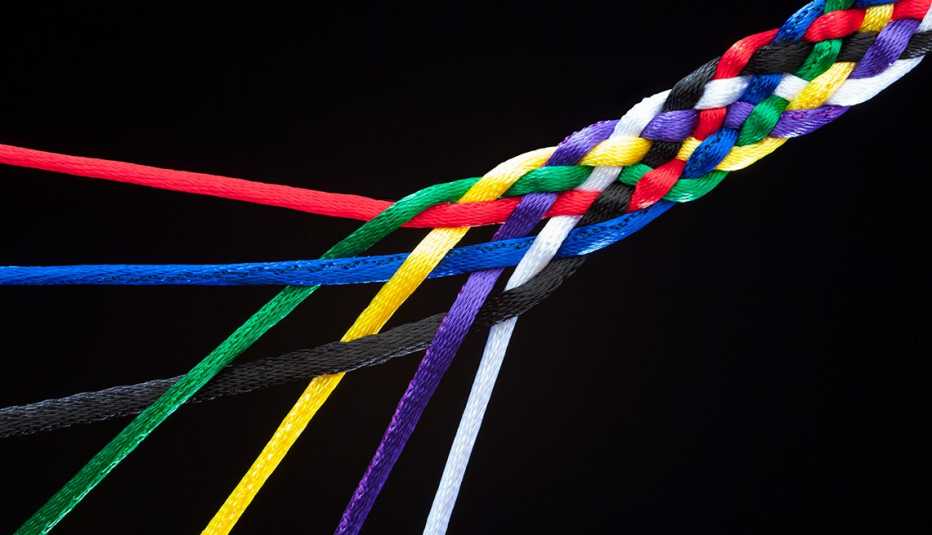 Cuerdas de varios colores