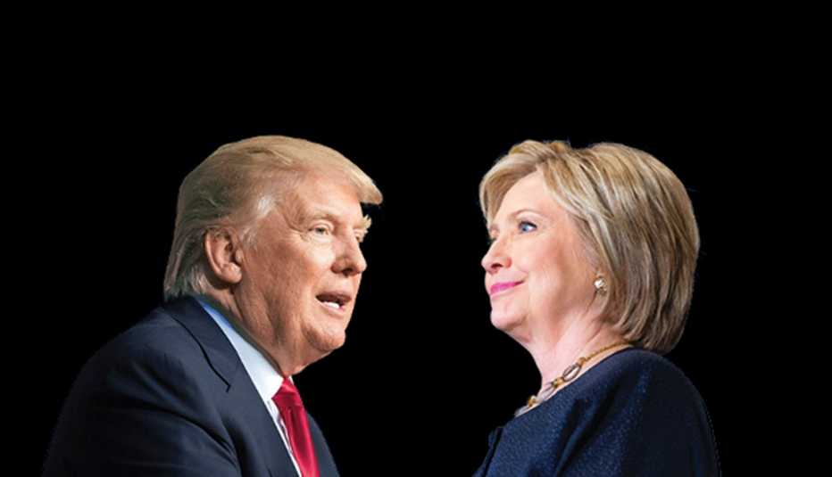 Candidatos a la presidencia Donald Trump y Hillary Clinton