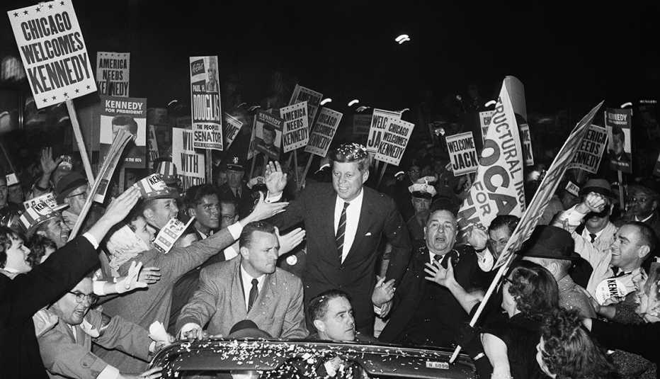 John F. Kennedy de campaña en Chicago