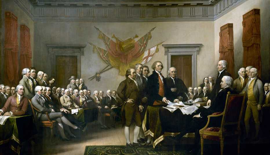 Pintura de la firma de la Declaración de la Independencia 