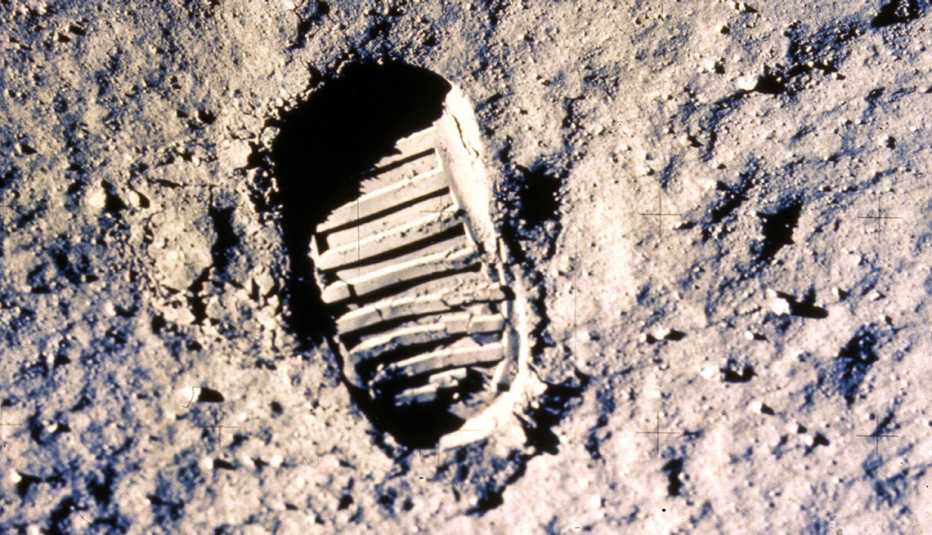 Huella del primer hombre en la Luna