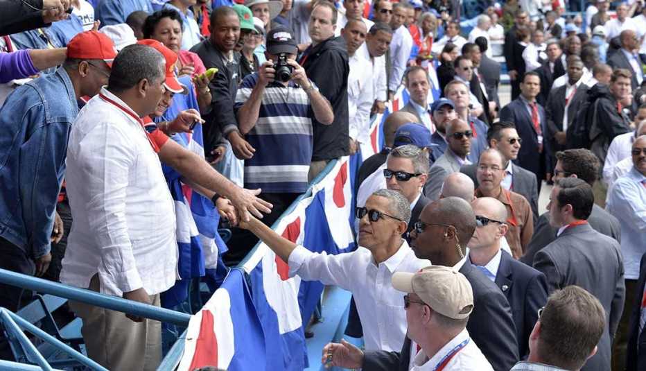 Barack Obama en su visita a Cuba
