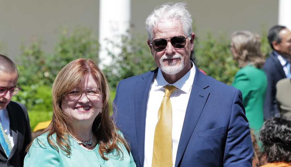 Angie y Phil Roman en la Casa Blanca.