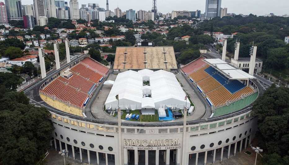 El estadio Pacaembu en las afueras de San Pablo, Brasil