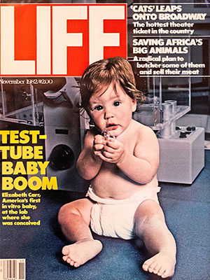 Elizabeth Carr cuando era bebé en la portada de Life Magazine