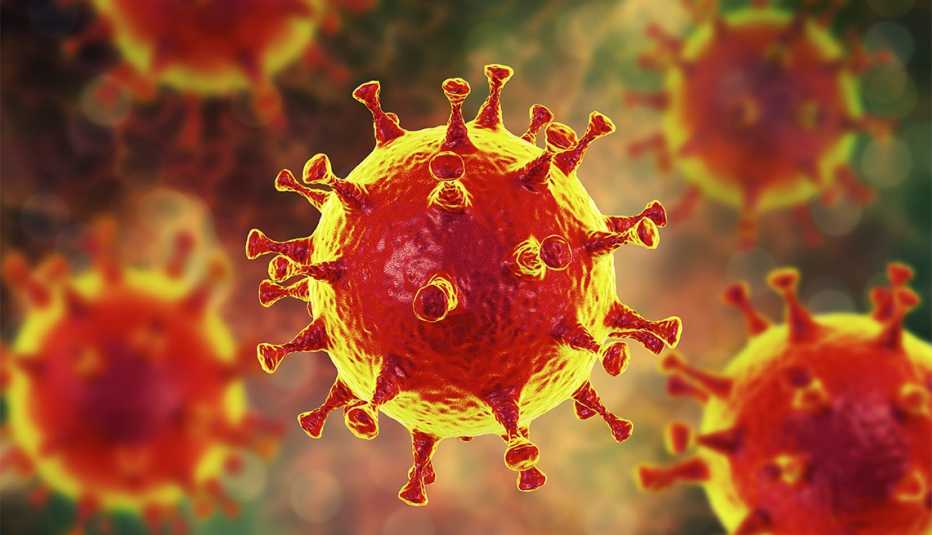Imagen de computadora del coronavirus