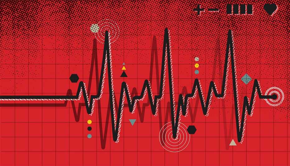 Ilustración de un monitor cardíaco