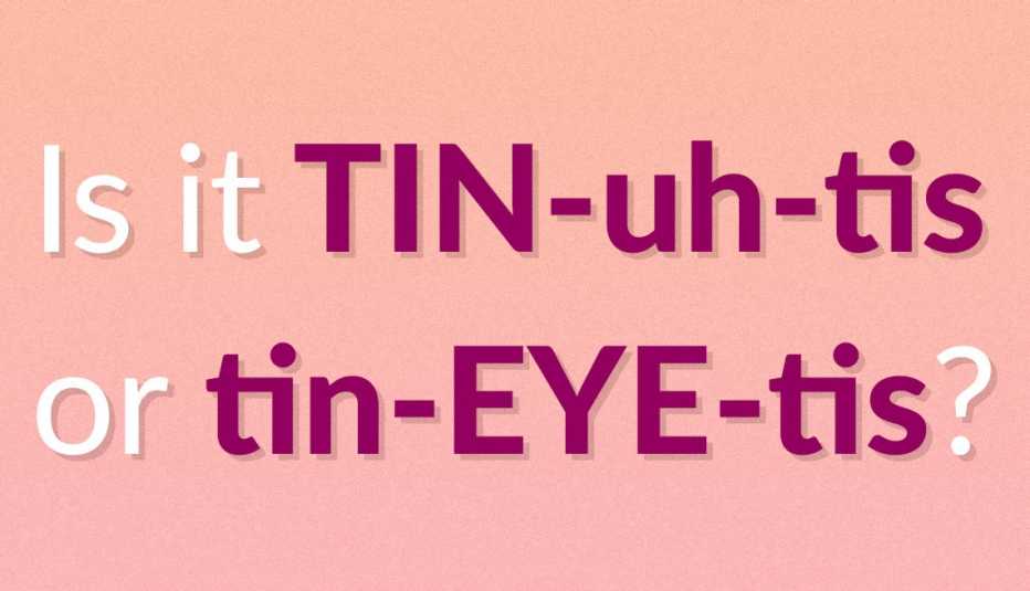 Representación visual de como se pronuncia tinnitus
