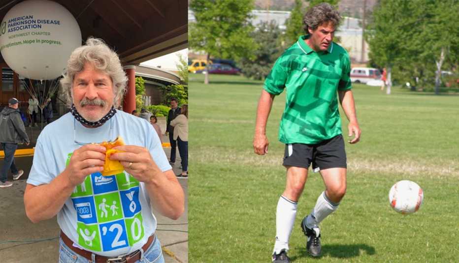 Randy Devitt, un ávido jugador de fútbol que fue diagnosticado con Parkinson hace 18 años, lleva una vida plena y activa.