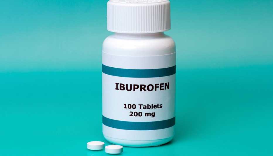 Botella de ibuprofen