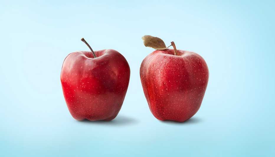 Dos manzanas rojas