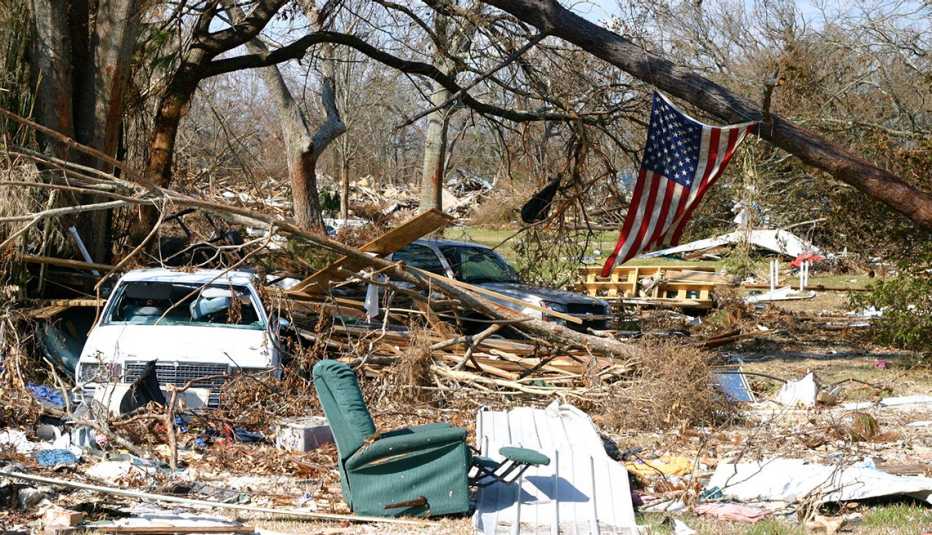 Ruinas del huracán Katrina