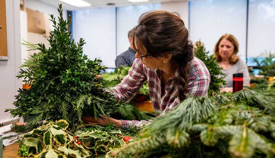 Taller de educación continua sobre las plantas navideñas en el Jardín Botánico de Nueva York