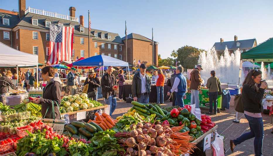 el Old Town Farmers Market en Alexandria, Virginia
