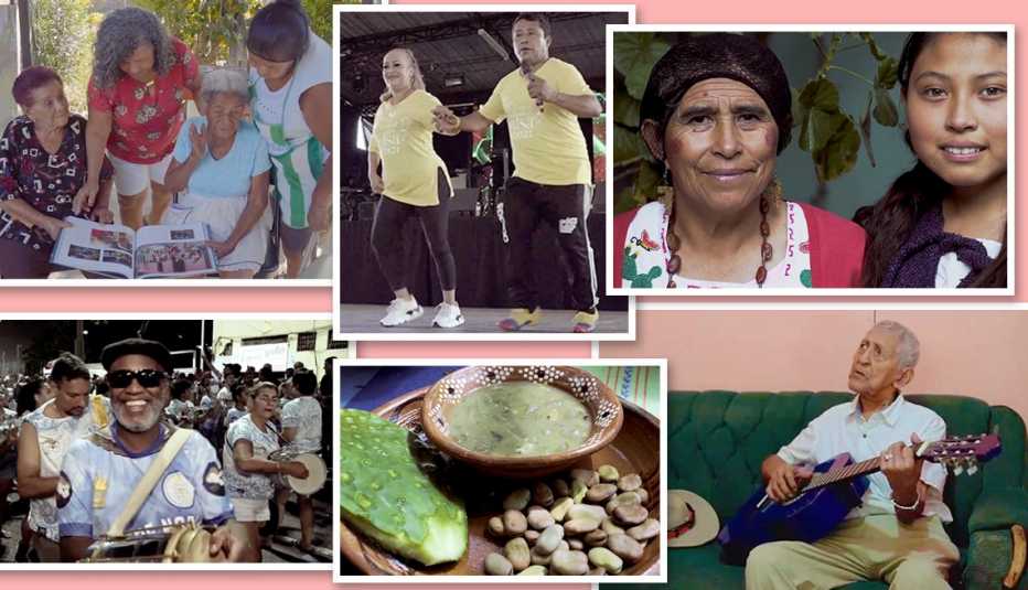 Mezcla de seis imágenes ofrecen una muestra de la cultura de América Latina 