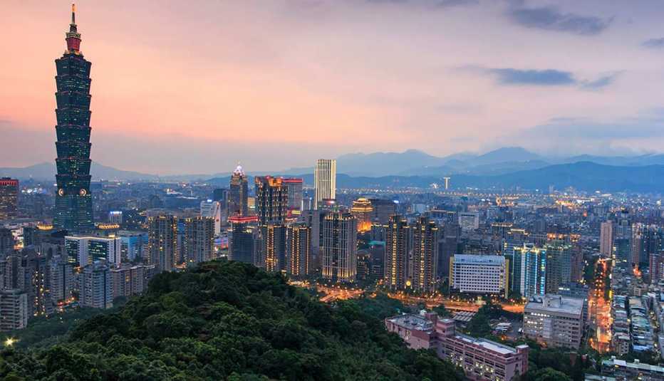 Vista panorámica de Taipei, Taiwán