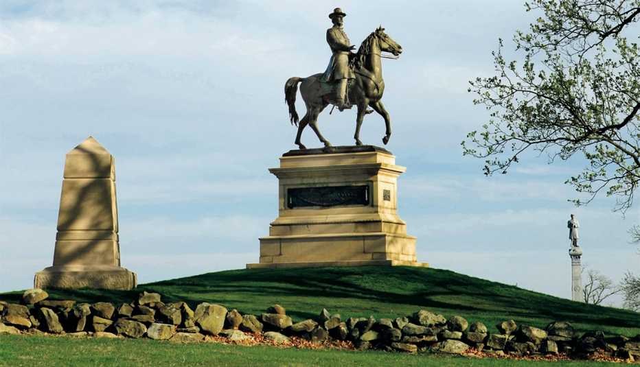 Monumento al general Winfeild Scott Hancock en el cementerio Hill Gettysburg, PA. - Lugares donde se libraron batallas de la Guerra Civil