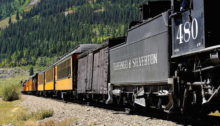 Tren que va entre Durango y Silverton, Colorado.