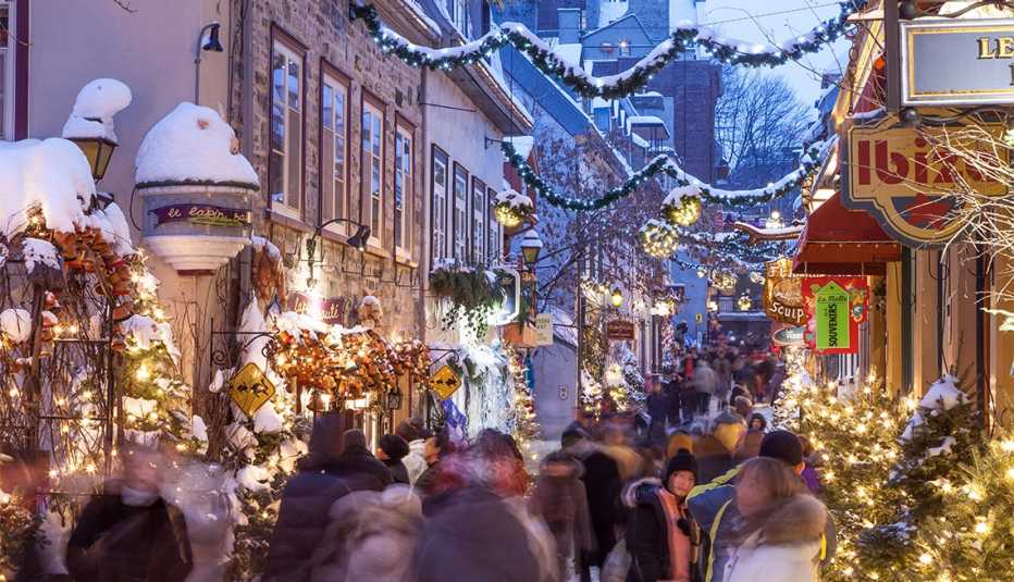 Calle Petit-Champlain en Navidad