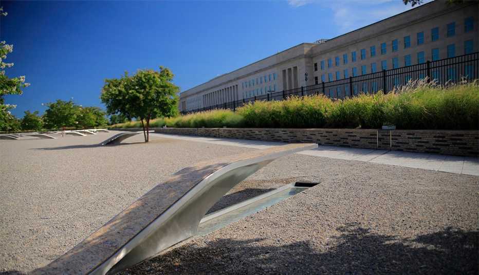 Vista del Pentágono 911 Memorial en Washington DC