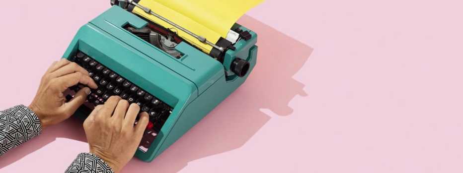 Editor Typing on Typewriter