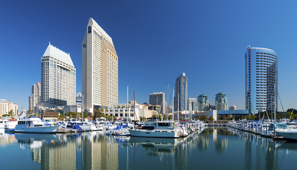 San Diego skyline and Marina,  AARP Foundation Experience Corps Cities