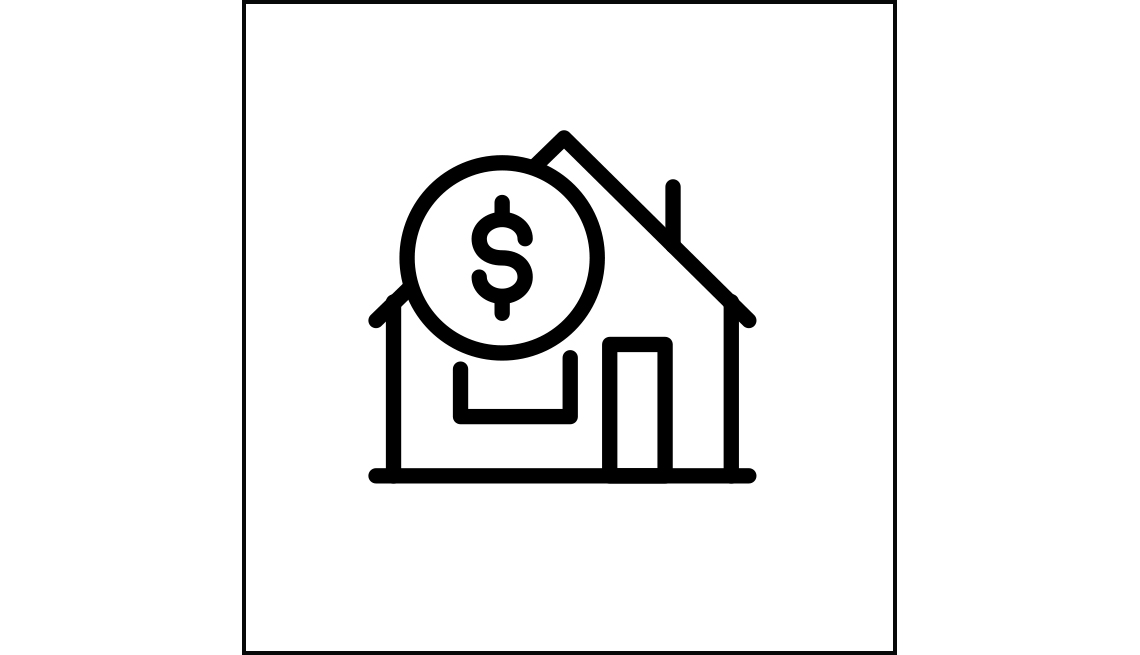 White and Black Property Tax-Aide Icon