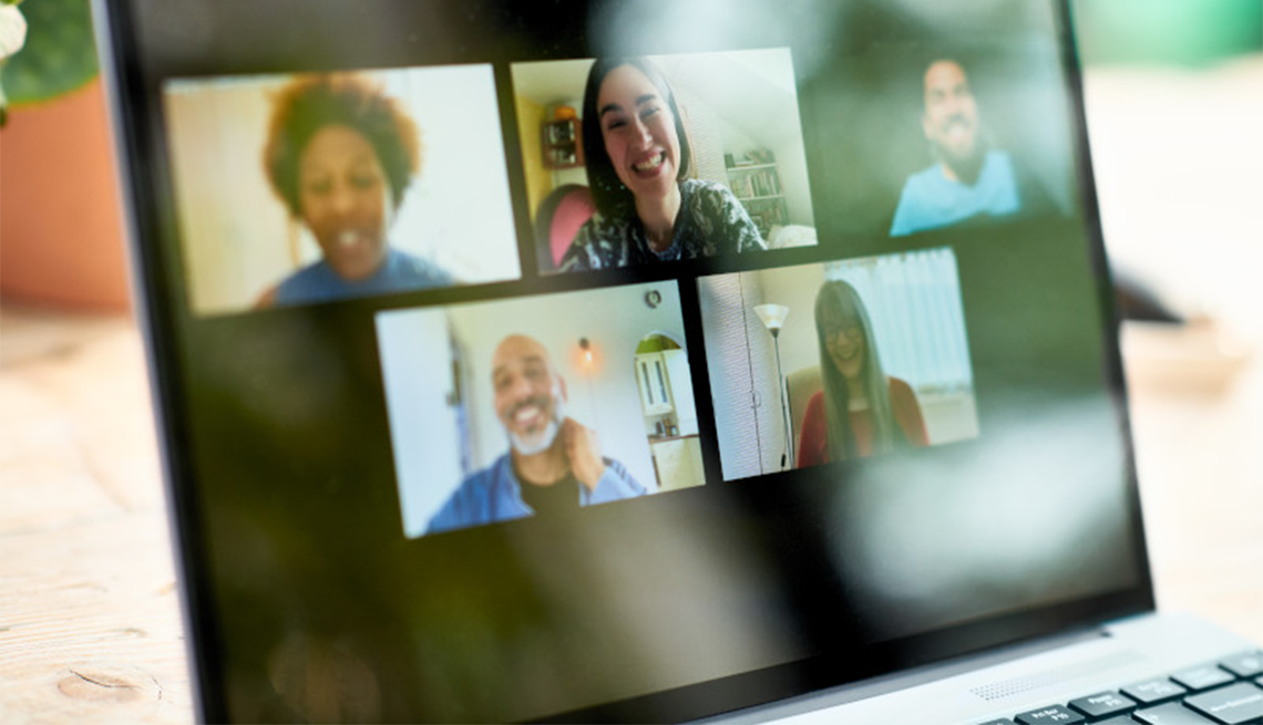 People on a computer screen attending a webinar about supplier diversity