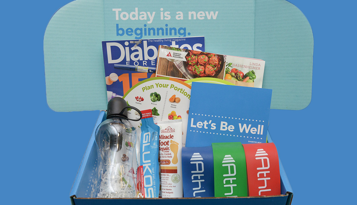 Photo of diabetes box with text Today is a new beginning.