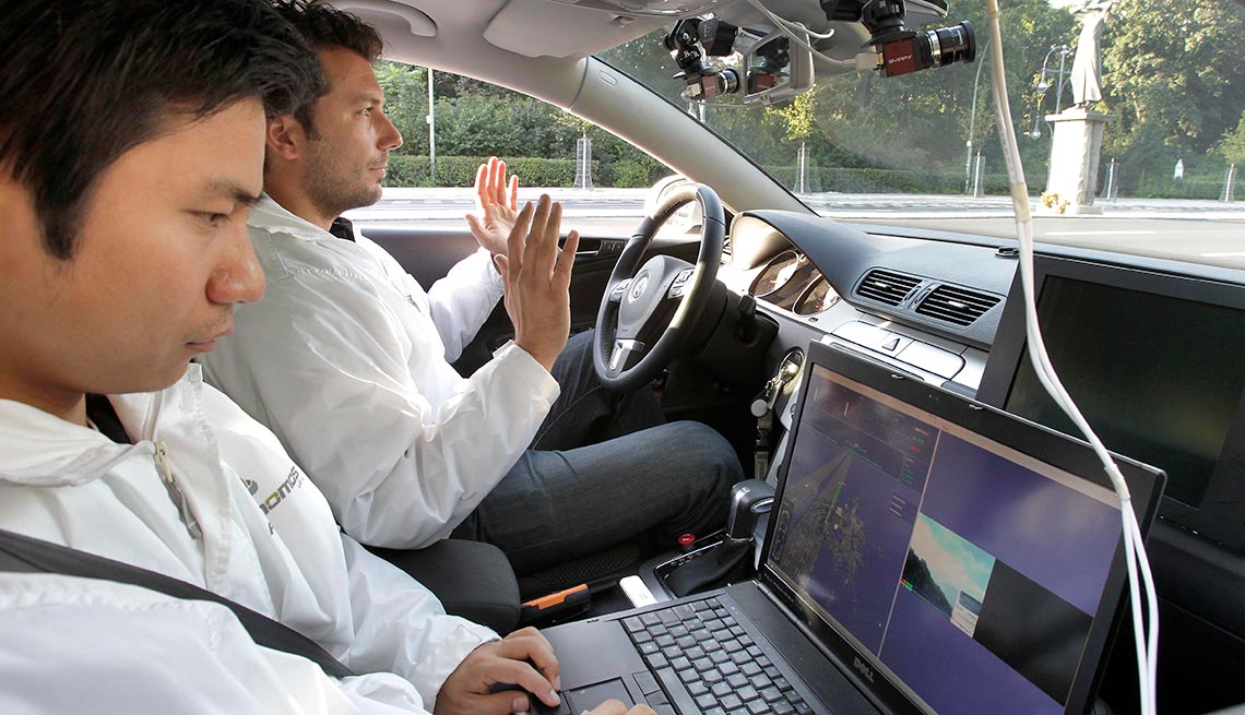 Researchers in a Driverless Car, Autonomous vehicles coming soon