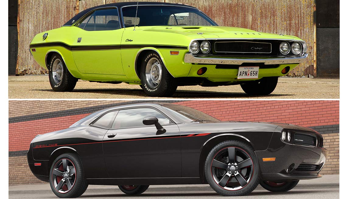 Classic Cars Then and Now - Dodge challenger.