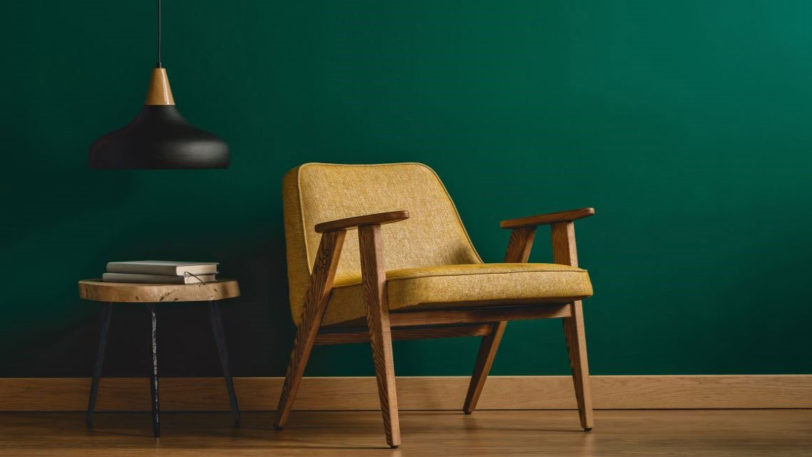 radisson chair green wall
