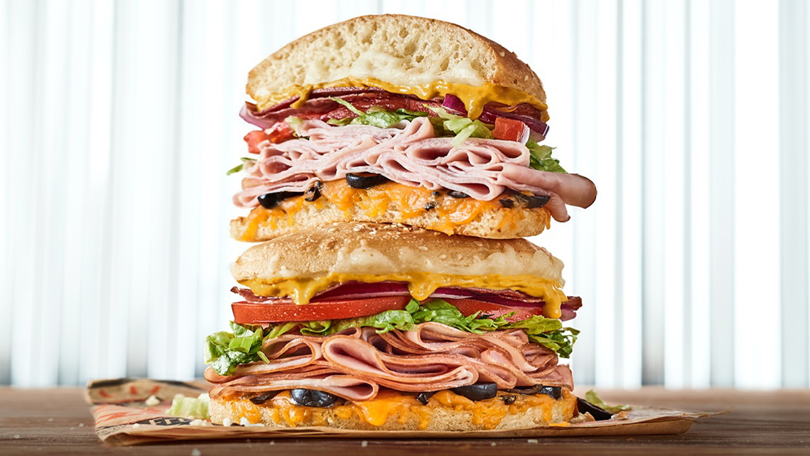 sandwich stacked tall