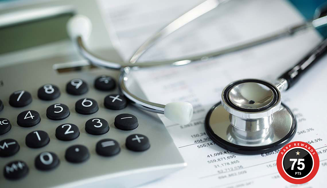 Calculator and stethoscope, Health Care Costs Calculator