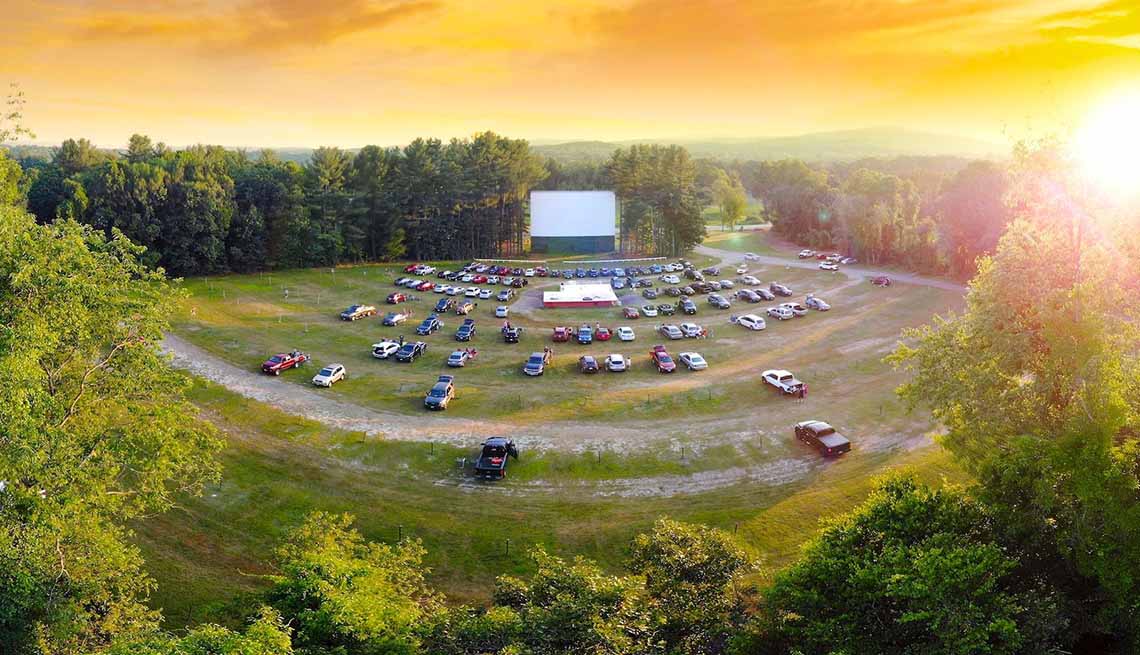 item 2 of Gallery image - A wide angle view of an drive in movie theater