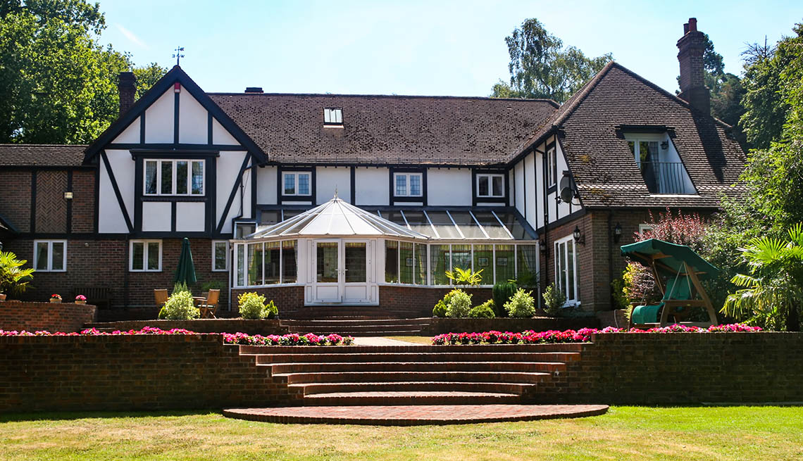 A large estate home, tudor style, in the UK.
