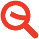 Red Magnifying Glass Icon