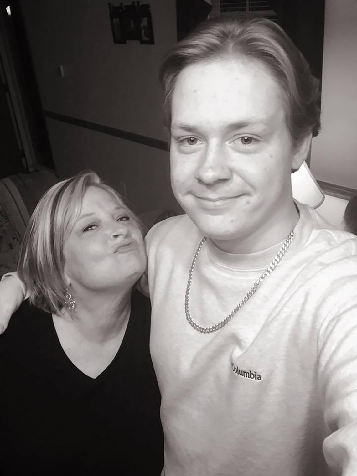 A photo of Amy Moss with her son, Brandon