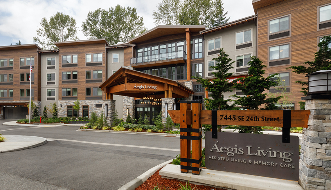 Outside of the aegis assisted living and memory care center