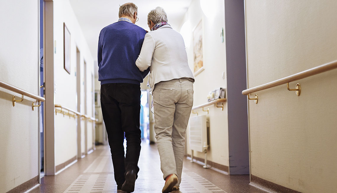 could walking a nursing home corridor