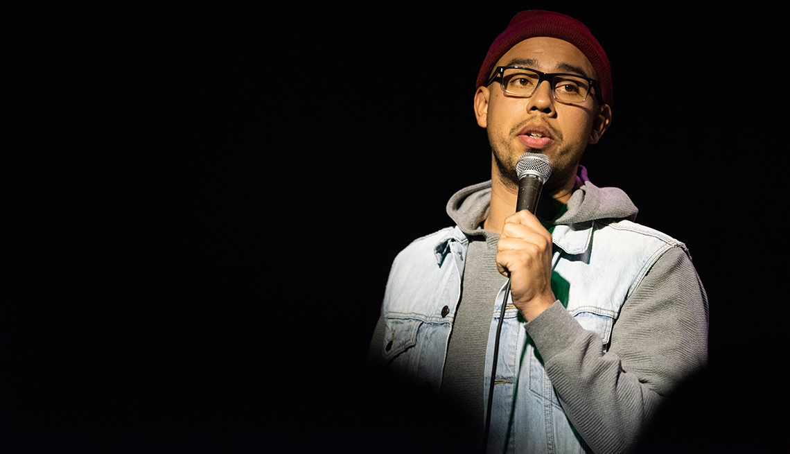 Comedian Jesus Trejo is a full-time caregiver, while building a promising comedy career in stand-up.