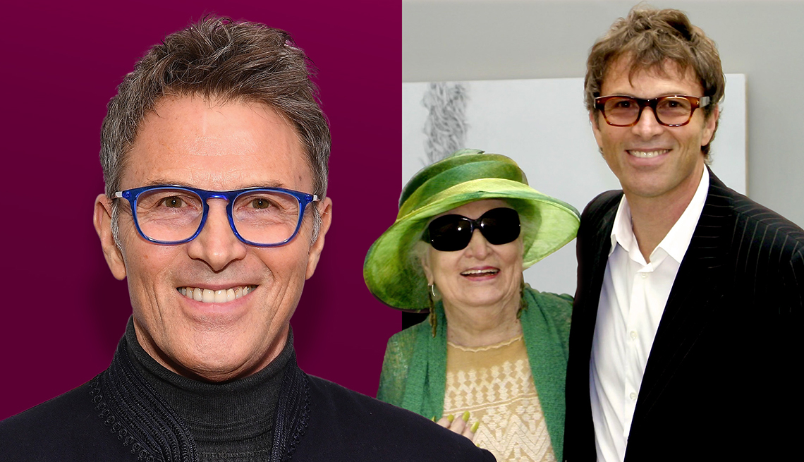 El actor Tim Daly junto a su madre.