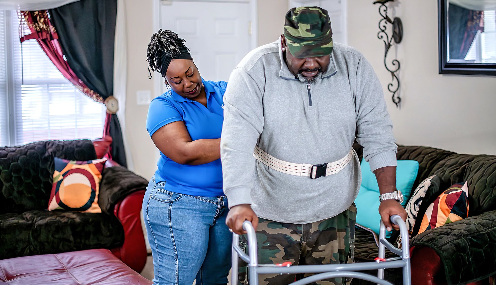 Caregiver helps a veteran