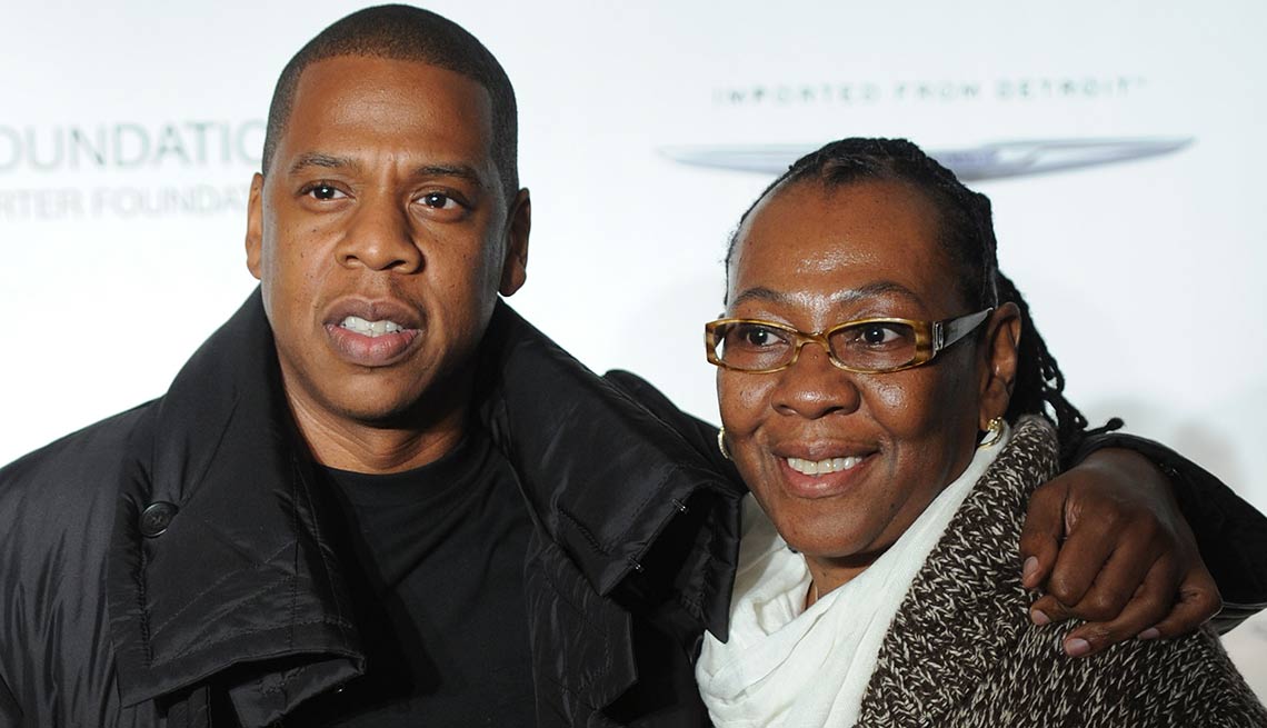 Jay-Z and his mother 