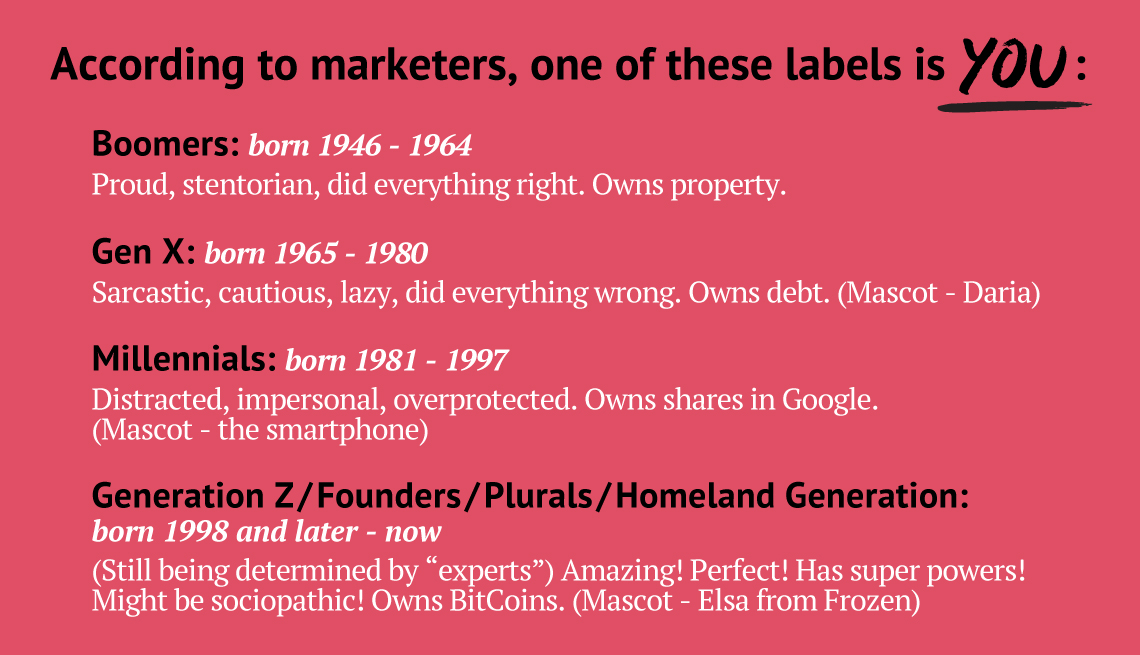 According to marketers, one of these labels is you