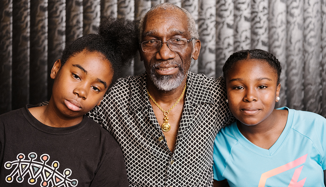 item 5 of Gallery image - Grandfather and grandchildren portrait, opioid crissis