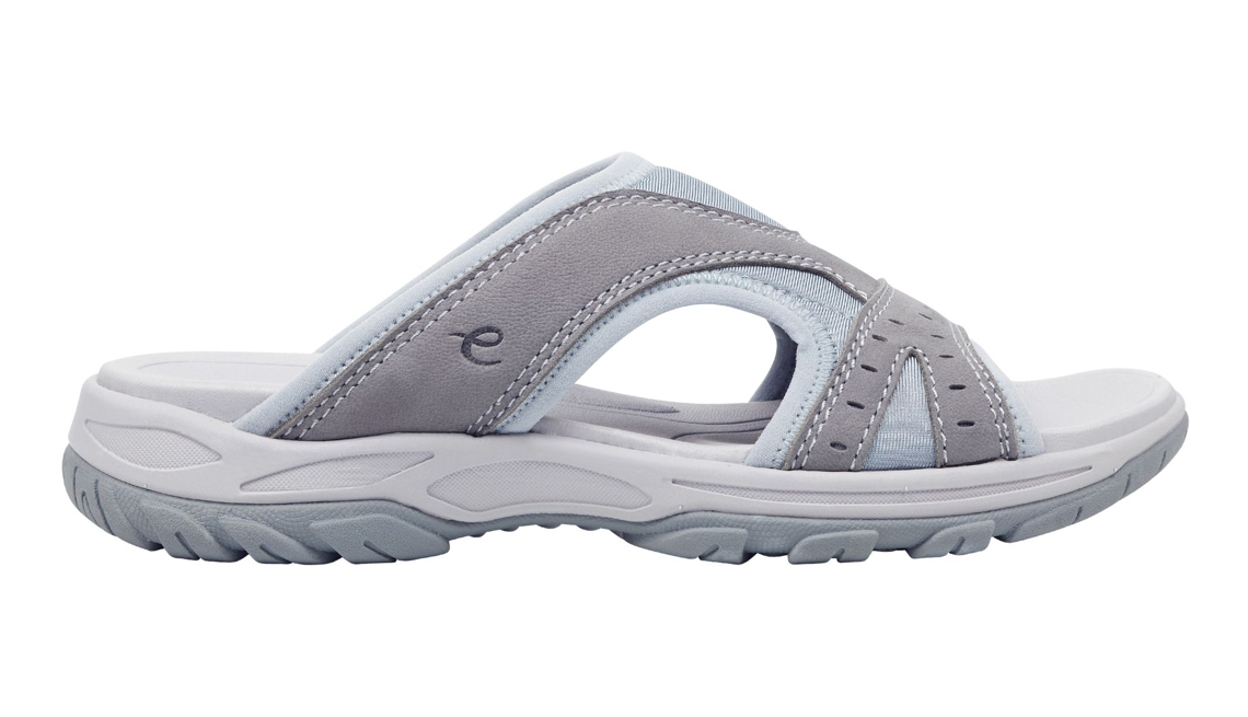 Easy Spirit oceana shoe. Gray slip-on sandal style sneaker
