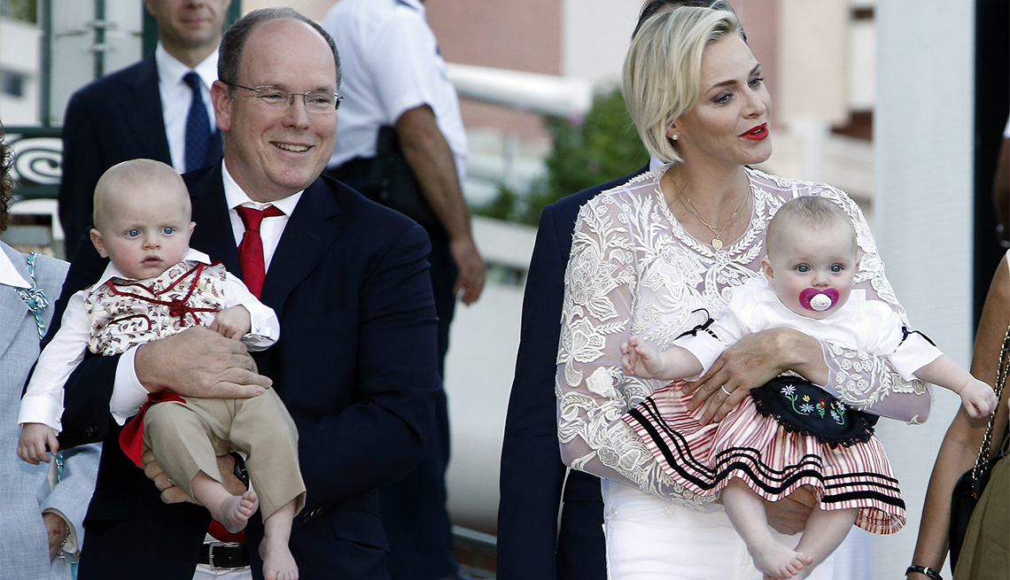 item 20 of Gallery image - Prince Albert II and Princess Charlene of Monaco with their twins Prince Jacques and Princess Gabriella